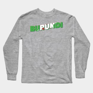 Burundi Vintage style retro souvenir Long Sleeve T-Shirt